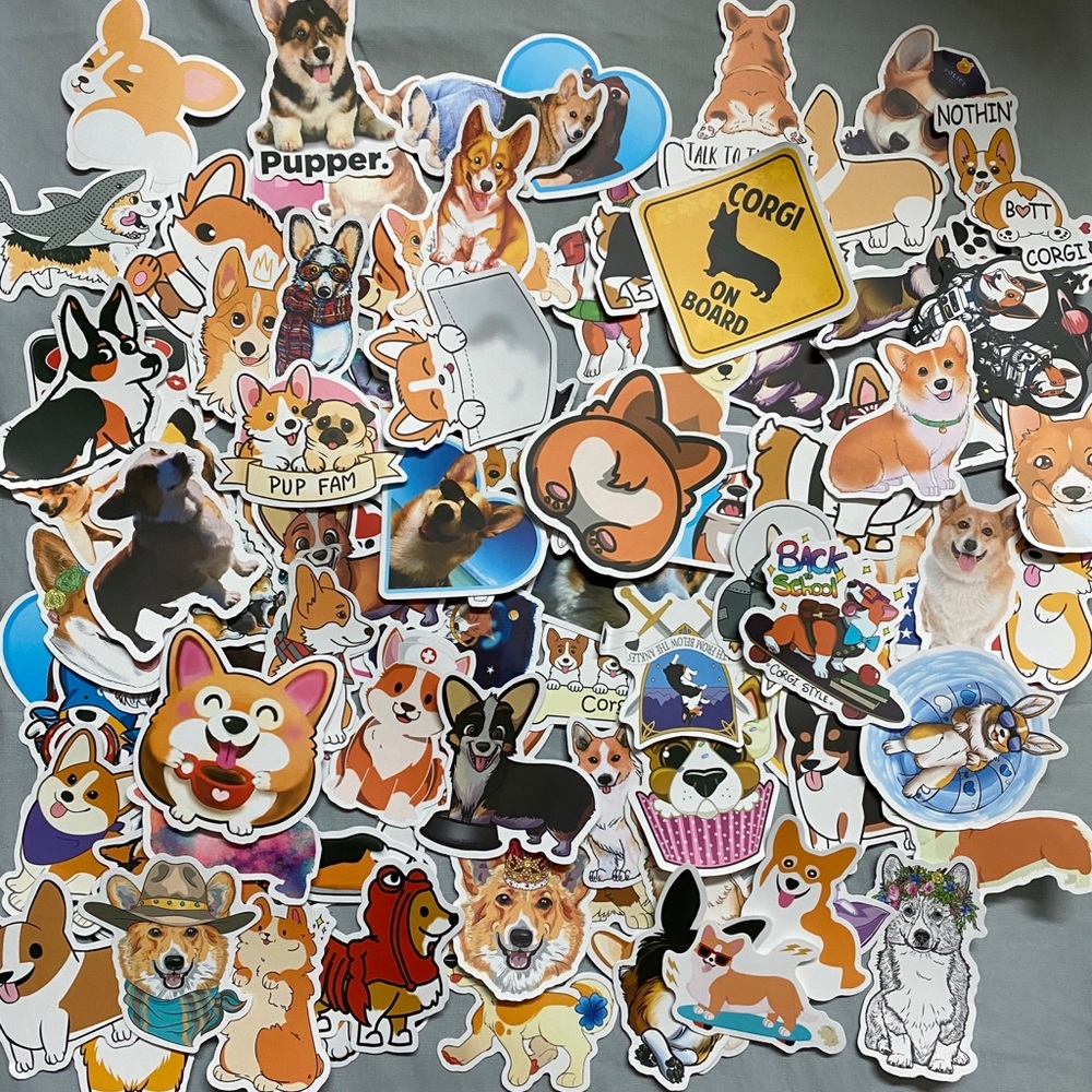 30 Corgi/Dog Stickers